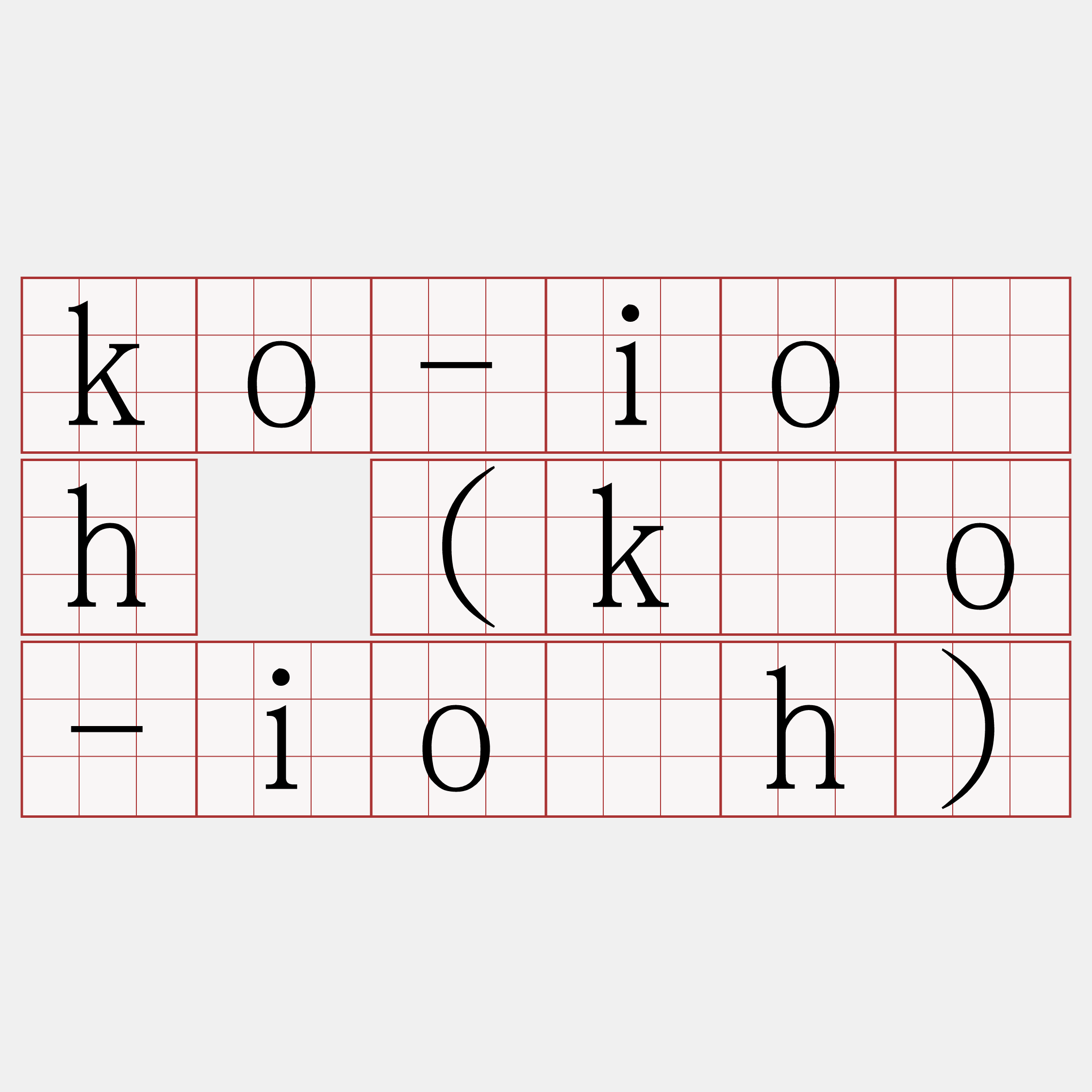 ko-io̍h (kôo-io̍h)